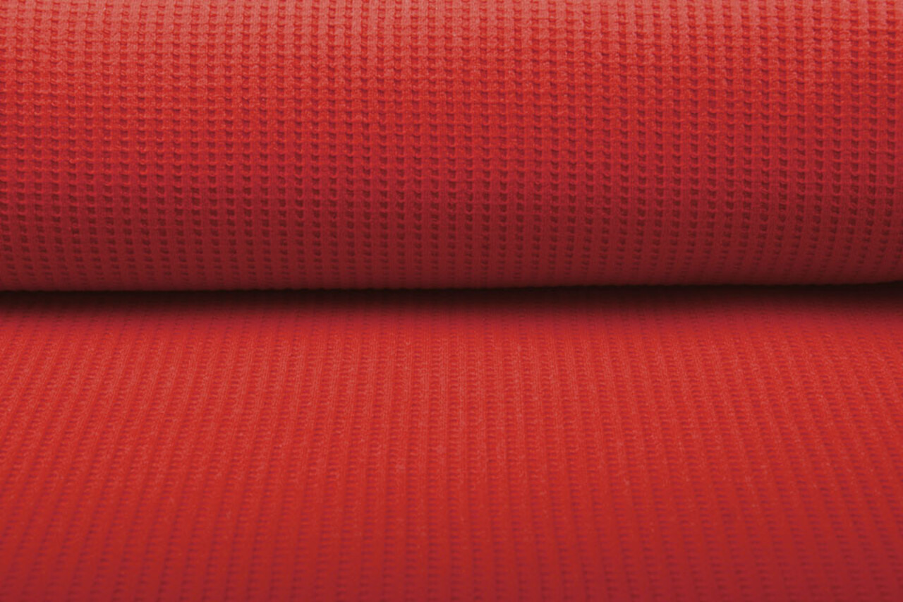 Oeko-Tex®  Baby Jersey Waffelpiqué Baumwolle Rot