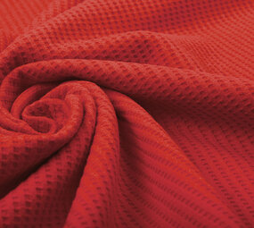 Oeko-Tex®  Baby Jersey Waffelpiqué Baumwolle Rot