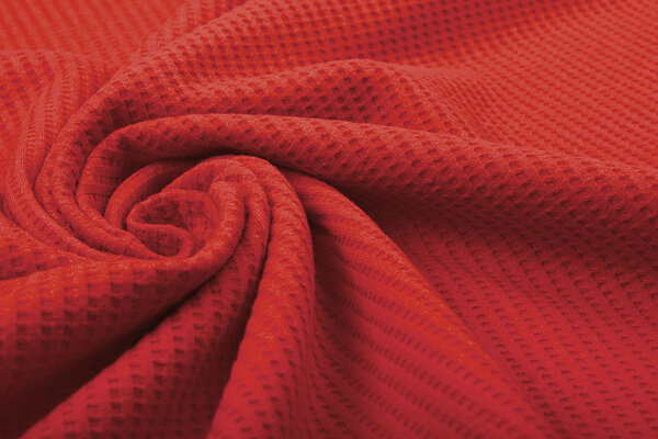 Oeko-Tex®  Baby Jersey Wafel Katoen Rood