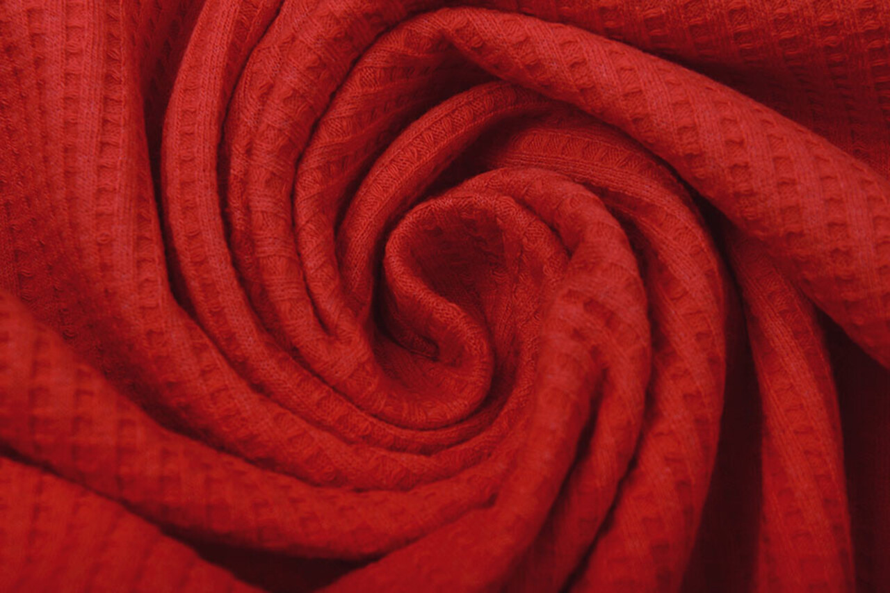 Oeko-Tex® Baby Jersey Cotone a Nido D’ape Rosso Oeko-Tex® Baby Jersey Cotone a Nido D’ape Rosso
