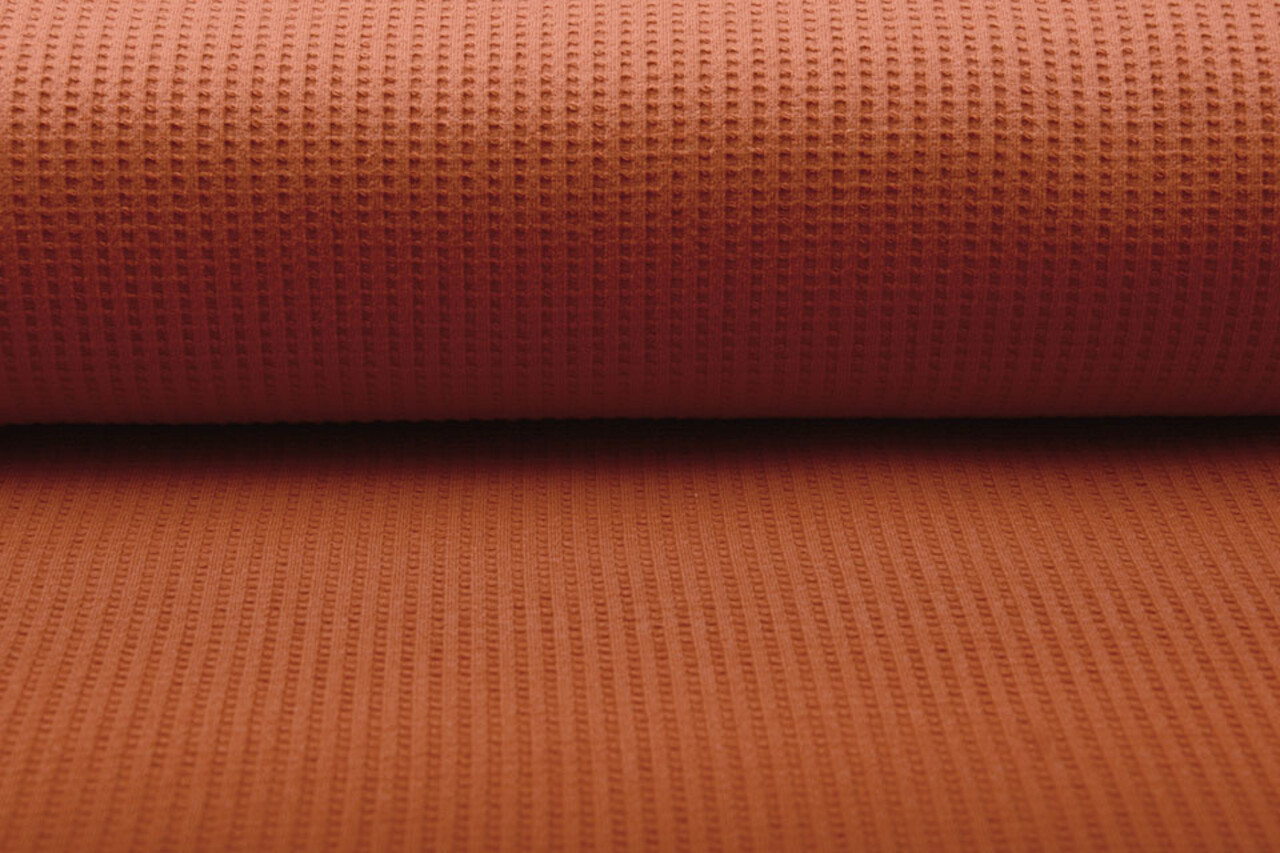 Oeko-Tex®  Baby Jersey Waffle Pique Fabric Brique