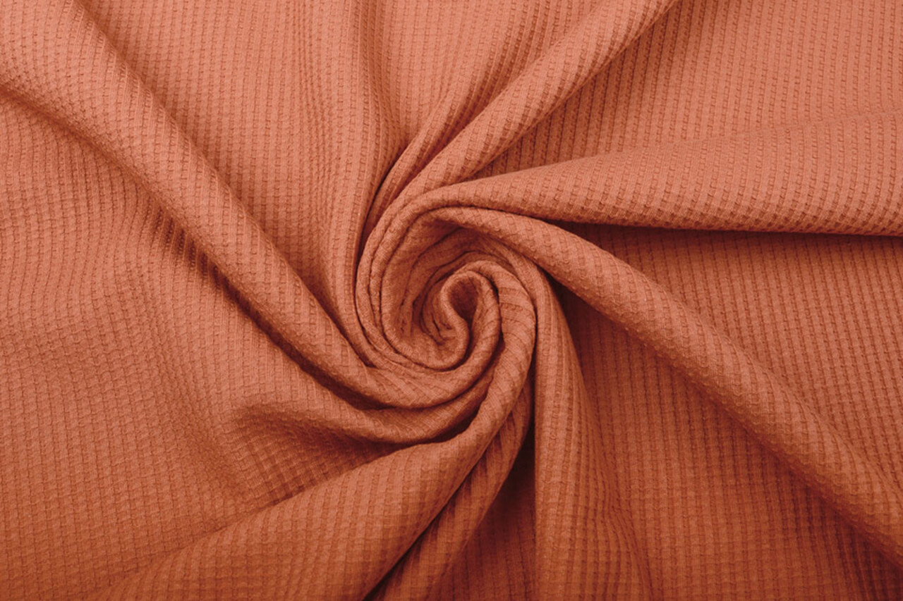 Oeko-Tex®  Baby Jersey Waffle Pique Fabric Brique