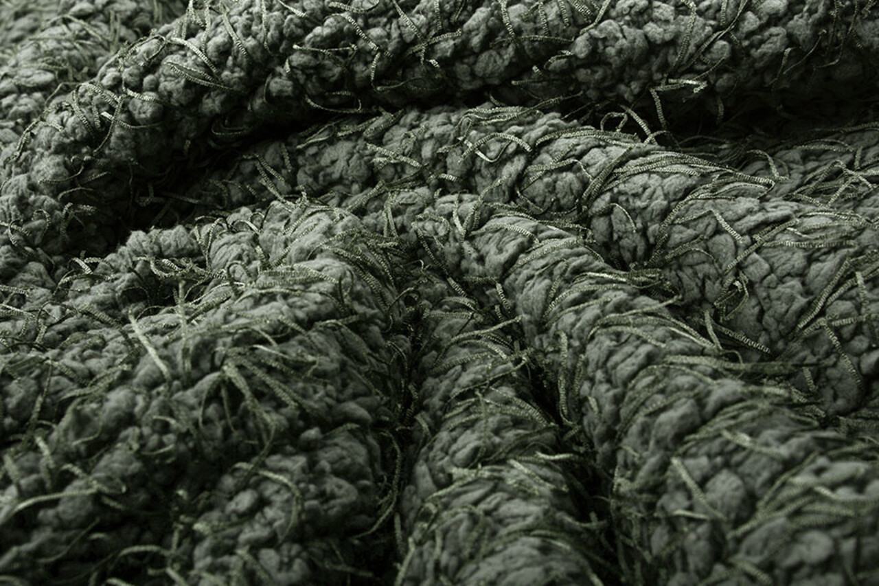 Fancy Bouclé Armeegrün