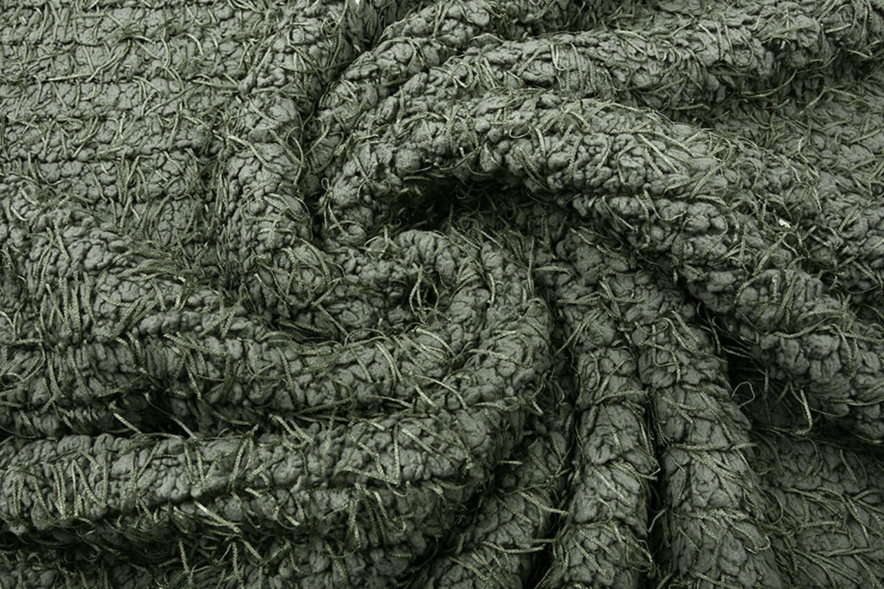 Fancy Bouclé Armeegrün