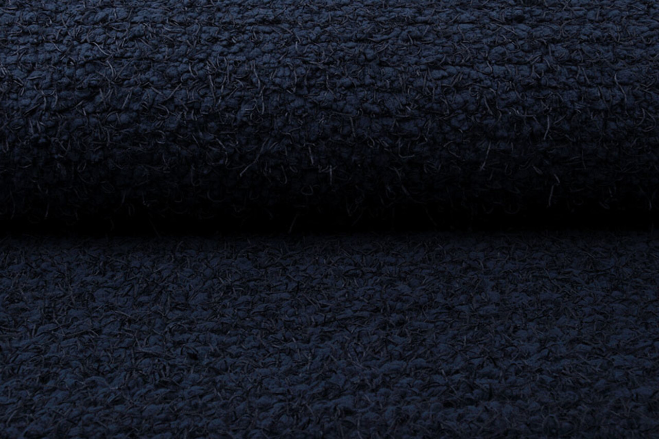 Fancy Bouclé Marine Blau