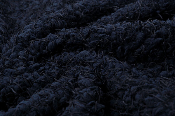 Fancy Bouclé Marine Blau