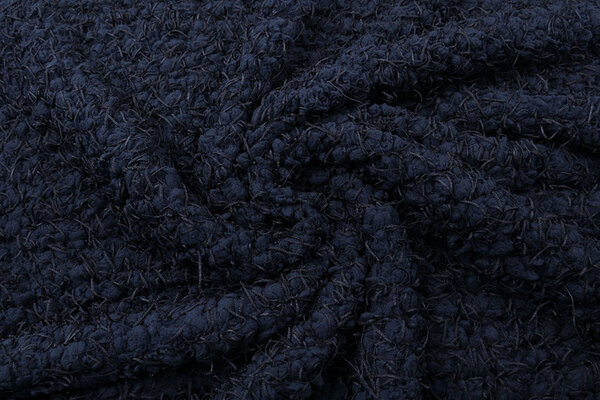 Fancy Bouclé Marine Blauw Fancy Bouclé Marine Blauw