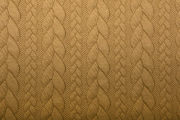 Tricoté Torsade Tissu Jersey Marron Moka Tricoté Torsade Tissu Jersey Marron Moka