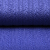 Gebreide Kabel Stof Tricot Kobaltblauw Melange Gebreide Kabel Stof Tricot Kobaltblauw Melange