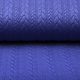 Knitted Cable Fabric Tricot Cobalt Blue Melange