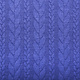 Gestrickte Kabel Stoff Tricot Kobaltblau Melange