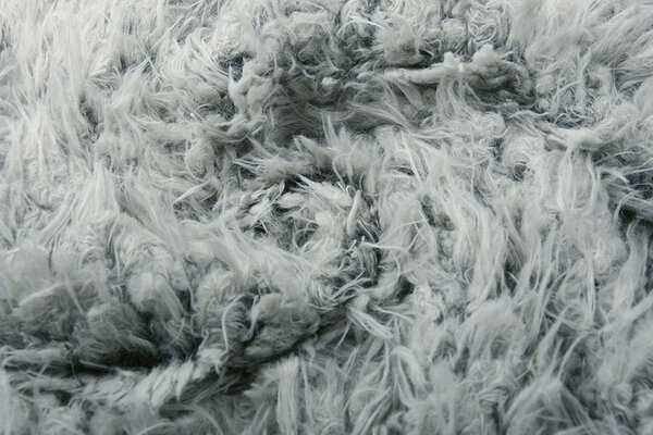 Lange Zottelplüsch Furpi-2-Tone  Grau