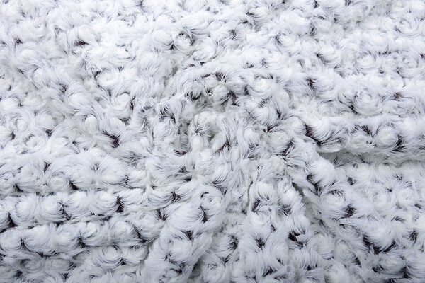 Kurz Zottelplüsch Roses-2-Tone Aubergine Weiß