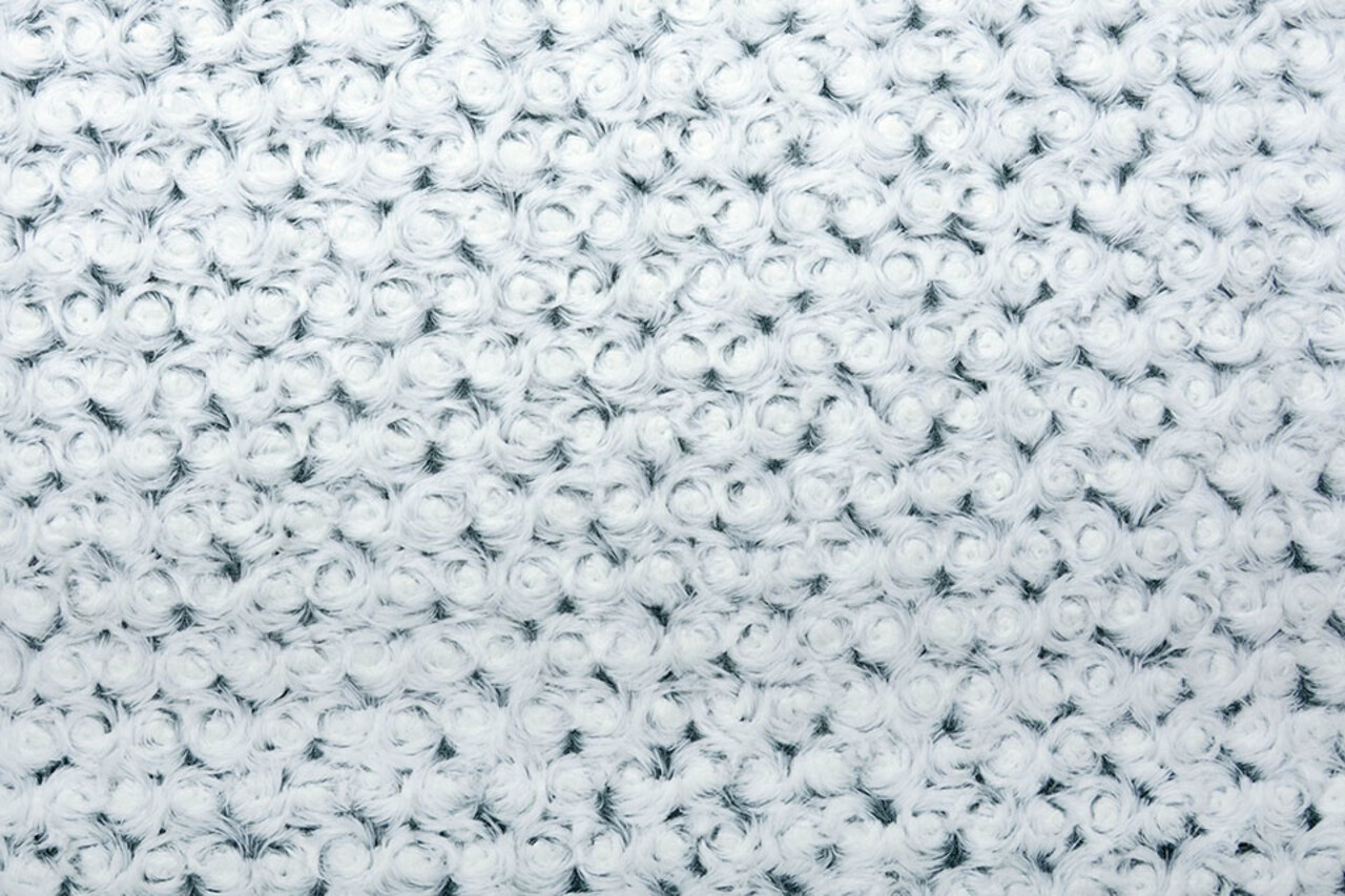 Kurz Zottelplüsch Roses-2-Tone Grün Weiß