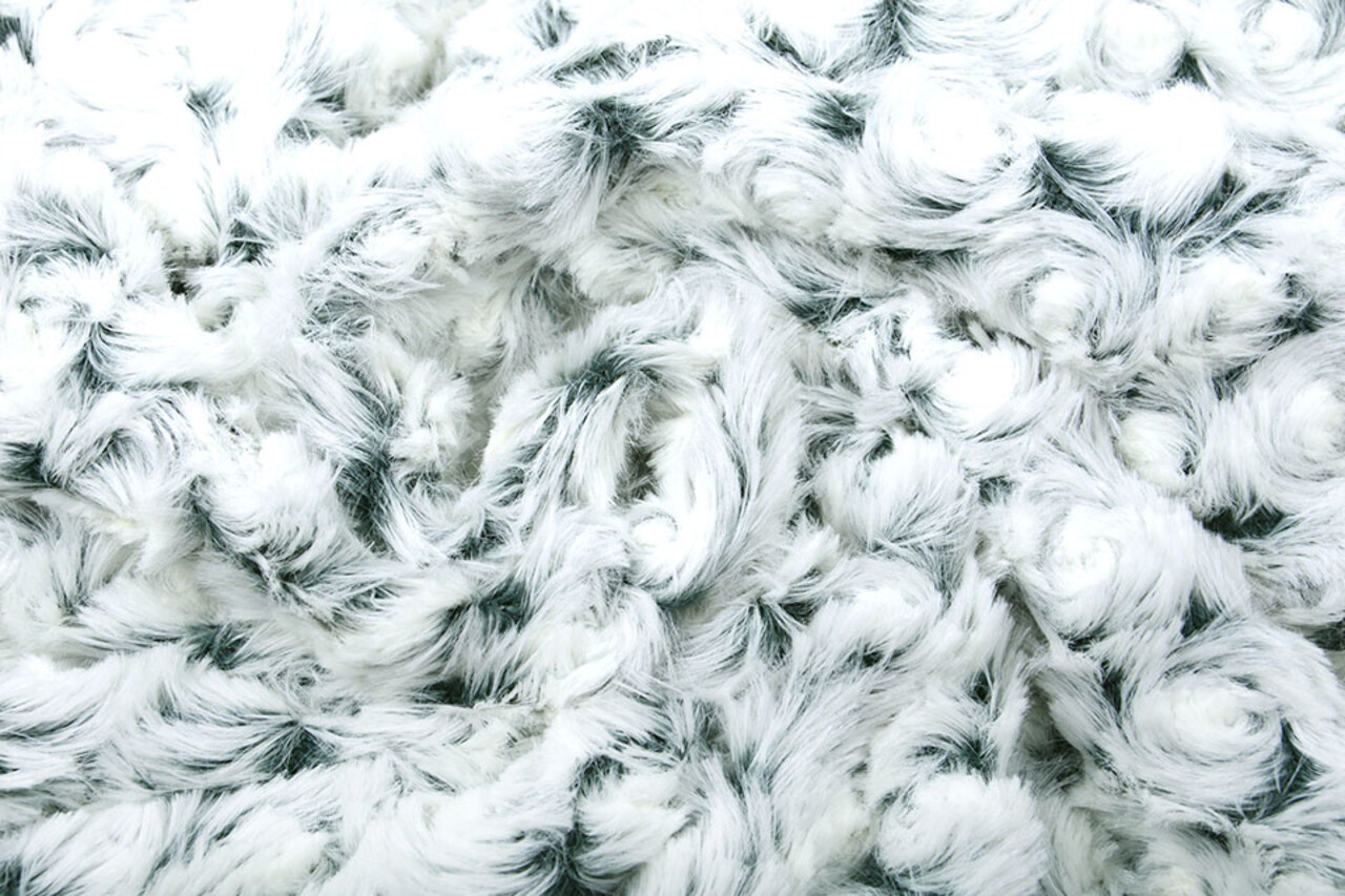 Kurz Zottelplüsch Roses-2-Tone Grün Weiß