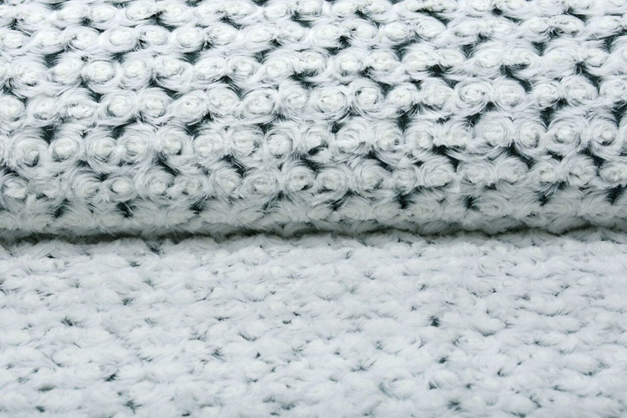 Kurz Zottelplüsch Roses-2-Tone Grün Weiß