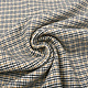 Woven Woolen Fabric Fine Checkered Brown