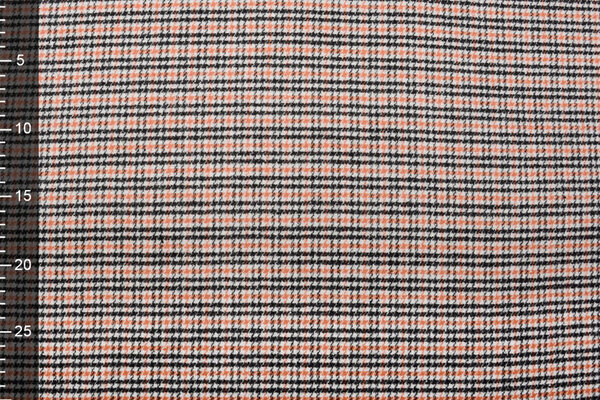 Woven Woolen Fabric Fine Checkered Orange Woven Woolen Fabric Fine Checkered Orange