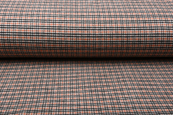 Woven Woolen Fabric Fine Checkered Orange Woven Woolen Fabric Fine Checkered Orange