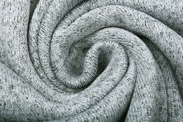 Gebreide Fleece 2-Tone Zilver Grijs