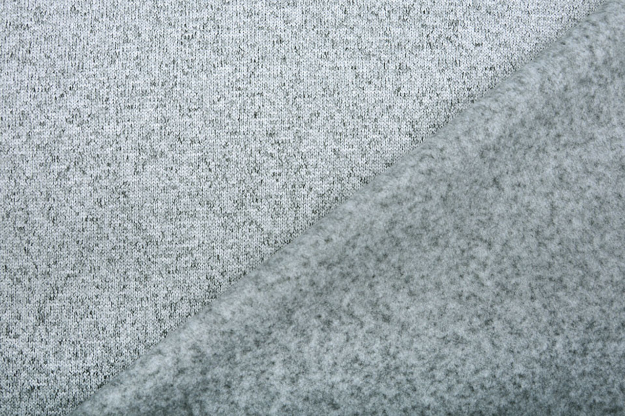 Gebreide Fleece 2-Tone Zilver Grijs