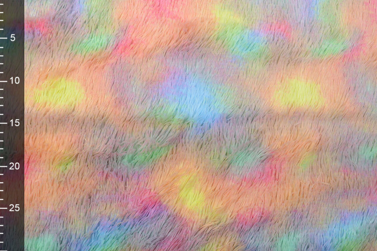 Lange Zottelplüsch Multicolor  Einhorn