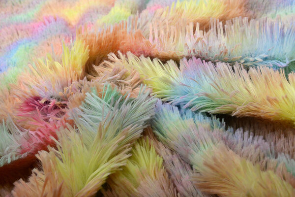 Long Hairy Fur Multi Color Unicorn Long Hairy Fur Multi Color Unicorn