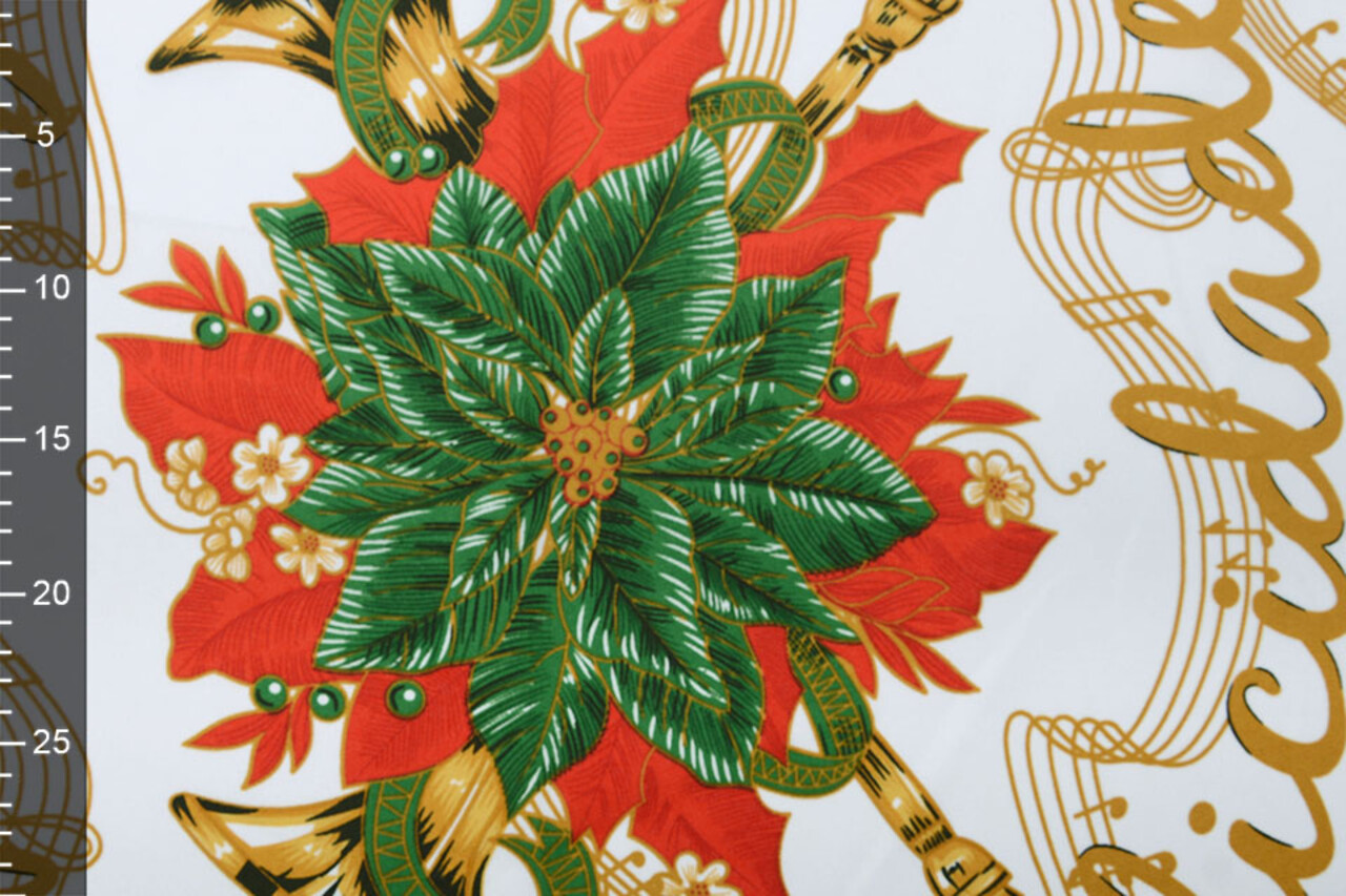 Tissu de Noël Musique Vert Tissu de Noël Musique Vert