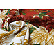 Tissu de Noël Musique Rouge