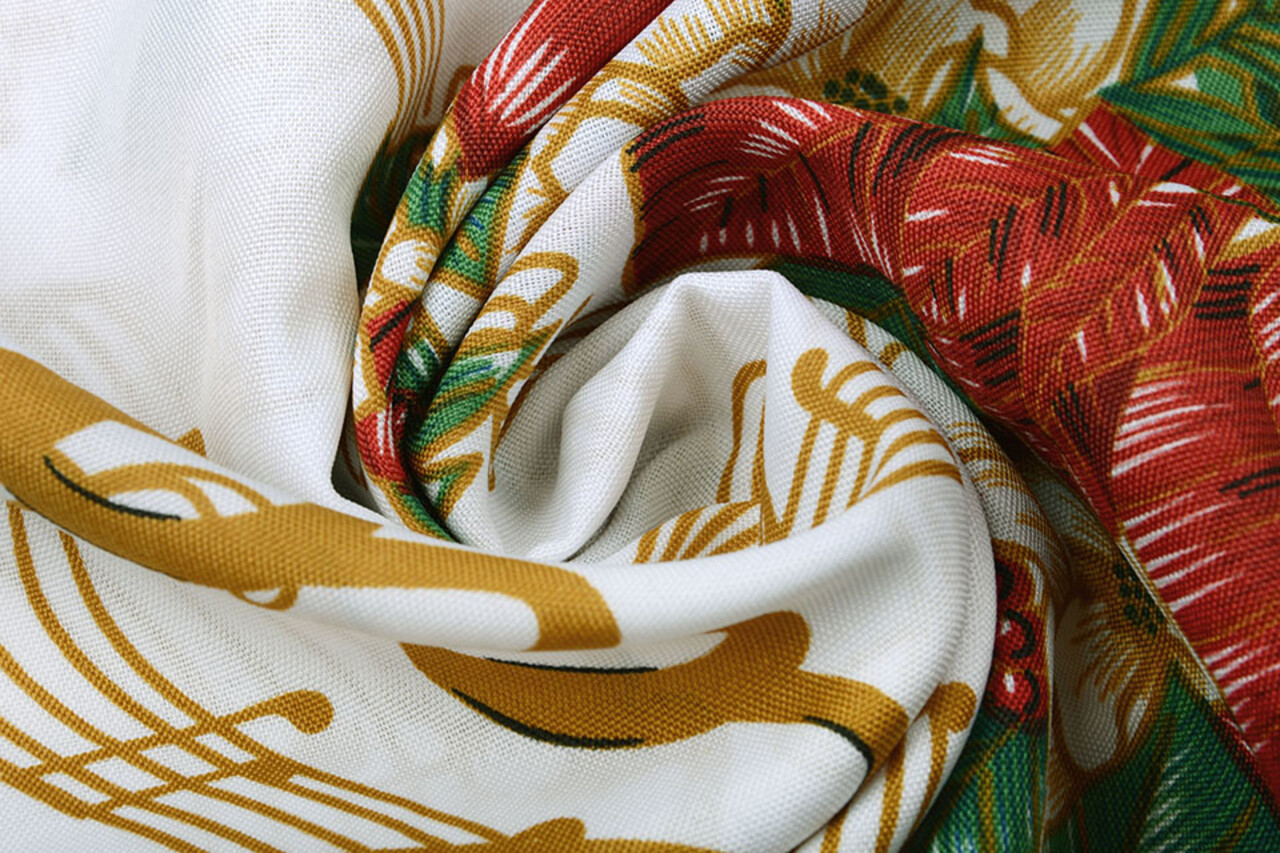 Weihnachtsstoff Musik Red