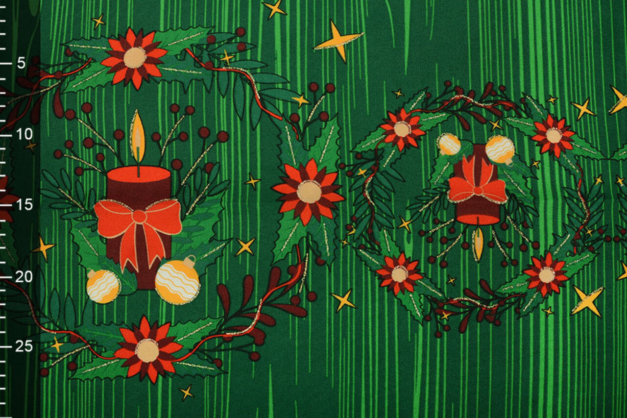 Weihnachtsstoff Kariert Grün
