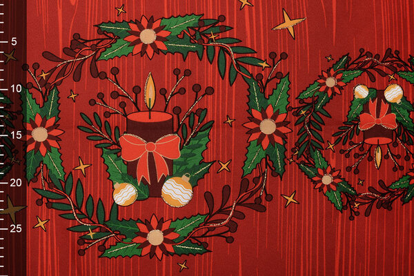 Tissu de Noël à Carreaux Rouge Tissu de Noël à Carreaux Rouge