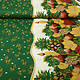 Christmas Fabric Winter Scene Green