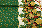 Christmas Fabric Winter Scene Green Christmas Fabric Winter Scene Green
