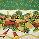 Christmas Fabric Winter Scene Green