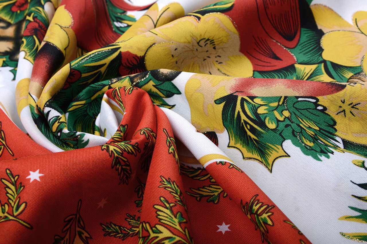 Kerststof Winter Tafereel Rood Kerststof Winter Tafereel Rood