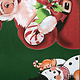 Christmas Fabric Santa Candy Cane Green