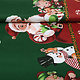 Christmas Fabric Santa Candy Cane Green