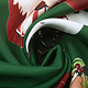 Christmas Fabric Santa Candy Cane Green