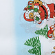 Christmas Fabric Santa Animals Green