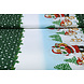 Tissu de Noël Père Noël Animaux Vert