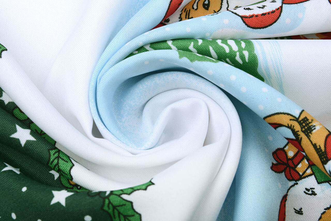 Kerststof  Kerstman Dieren Groen Kerststof  Kerstman Dieren Groen