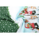 Tissu de Noël Père Noël Animaux Vert