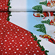 Christmas Fabric Santa Animals Red