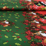 Tessuto Natalizio Kerstklokken Verde