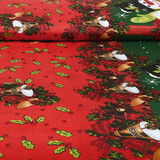 Tissu de Noël Clochettes de Noël Rouge Tissu de Noël Clochettes de Noël Rouge