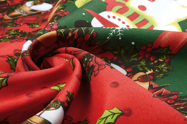 Tissu de Noël Clochettes de Noël Rouge Tissu de Noël Clochettes de Noël Rouge