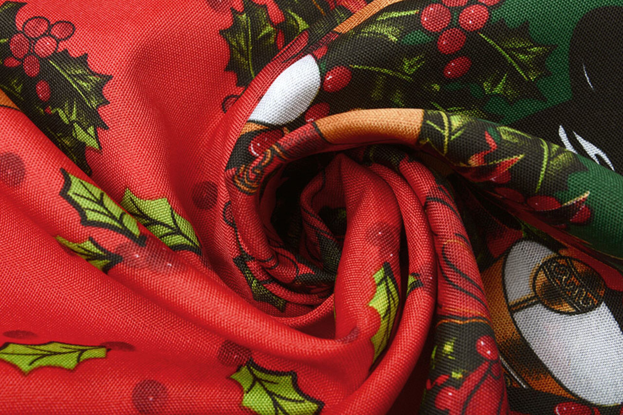 Tissu de Noël Clochettes de Noël Rouge Tissu de Noël Clochettes de Noël Rouge