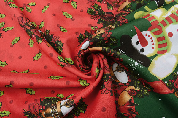 Kerststof  Kerstklokken Rood Kerststof  Kerstklokken Rood