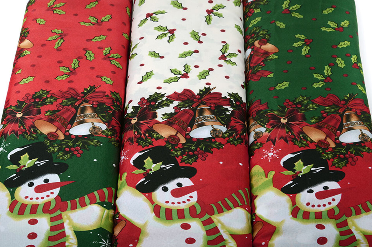 Christmas Fabric Christmas Bells Creme Christmas Fabric Christmas Bells Creme
